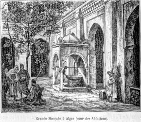Grande Mosquée à Alger (cour des Ablutions).