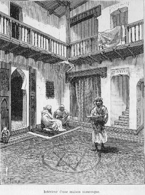 Intrieur d'une maison mauresque.