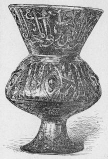 Fig. 121. - Lampe de mosque en cristal maill. - XVIme sicle. (Collection Spitzer.)