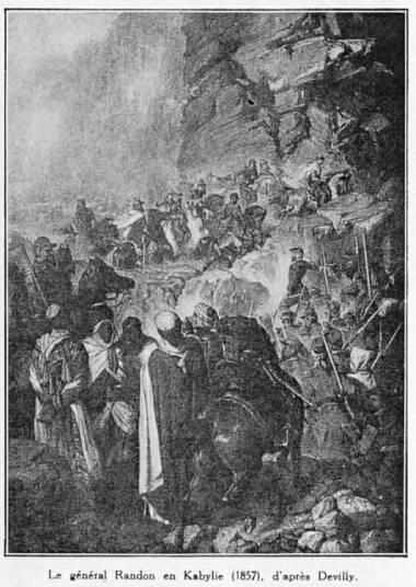 Le gnral Randon en Kabylie (1857) d'aprs Devilly.