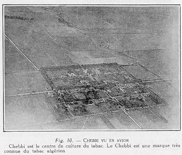 Fig. 10 - CHEBBI VU EN AVION Chebbi est le centre de culture du tabac. Le Chebbi est une marque trs connue du tabac algrien.
