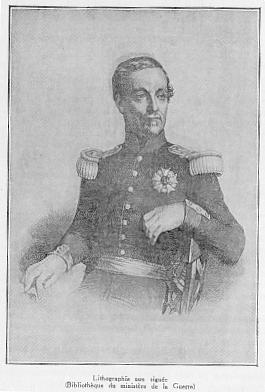 LE GNRAL CHANGARNIER - Lithographie non signe (Bibliothque du ministre de la Guerre) 