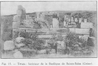 Fig. 15. - TIPAZA : Intrieur de la Basilique de Sainte-Salsa (Geiser).