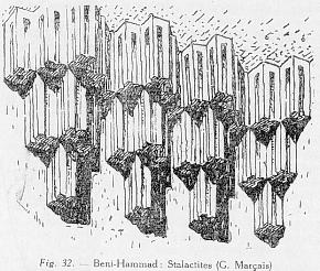 Fig. 32. - Beni-Hammad: Stalactites (G. Marais)