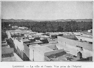 LAGHOUAT. - La ville et l'oasis. Vue prise de l'hpital