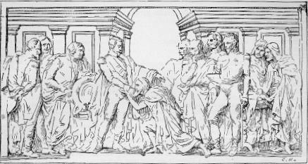 NAPOLEON III gracie ABD-EL-KADER, d'aprs le bas-relief de Carpeaux, frontispice.