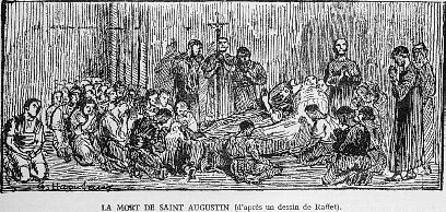 LA MORT DE SAINT AUGUSTIN (d'après un dessin de Raffet).