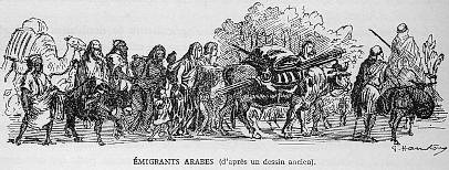 EMIGRANTS ARABES (d'après un dessin ancien).