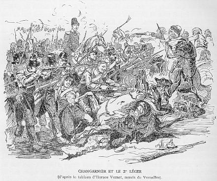CHANGARNIER ET LE 2EME LEGER (d'aprs le tableau d'Horace Vernet, muse de Versailles).