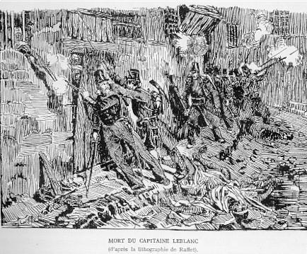 MORT DU CAPITAINE LEBLANC (d'aprs la lithographie de Raffet).