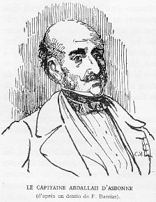 LE CAPITAINE ABDALLAH D'ASBONNE (d'après un dessin de F. Barrias).