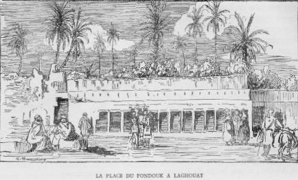 LA PLACE DU FONDOUK A LAGHOUAT