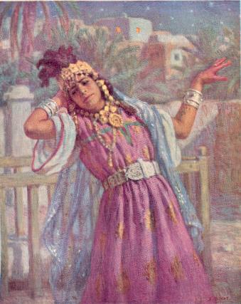 Danseuse Ouled-Nal - D'aprs une peinture indite d'E. DINET.