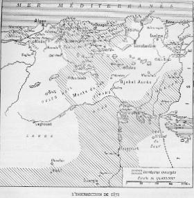 L'INSURRECTION DE 1871 (Cliquer sur la carte pour une meilleure définition)