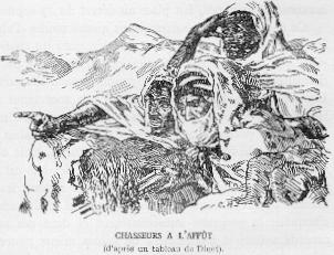 Chasseurs à l' affut (d'après un tableau de Dinet)