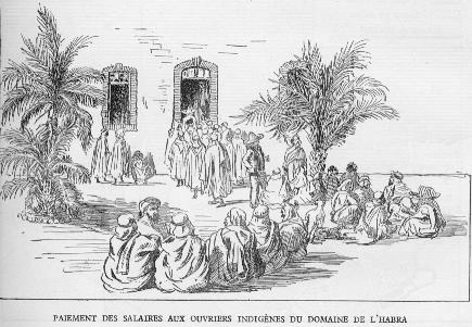 Paiement des salaires aux ouvriers indignes du domaine de l'habra.