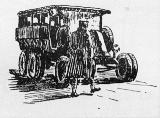 Automobile du raid Hardouin-Dubreuil, cul-de-lampe.