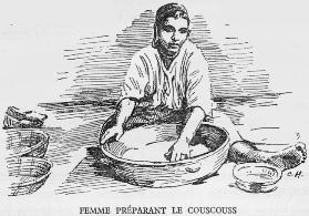 Femme prparant le couscouss