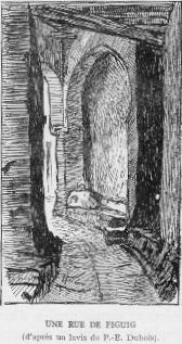 Une rue de FIGUIG (d'aprs P.E. Dubois).